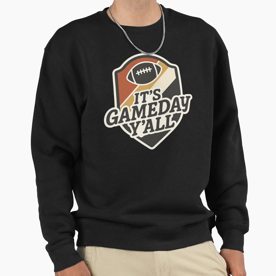 Gameday Football Emblem Sweatshirt - Fun Novelty Design for Adults - T-Shirt, Sweatshirt, Hoodie