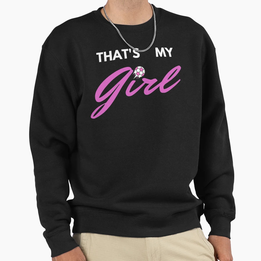 Mom Support Football Daughter Sweatshirt - Minimalist Print Men Women - T-Shirt, Sweatshirt, Hoodie