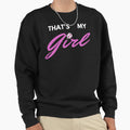 Mom Support Football Daughter Sweatshirt - Minimalist Print Men Women - T-Shirt, Sweatshirt, Hoodie