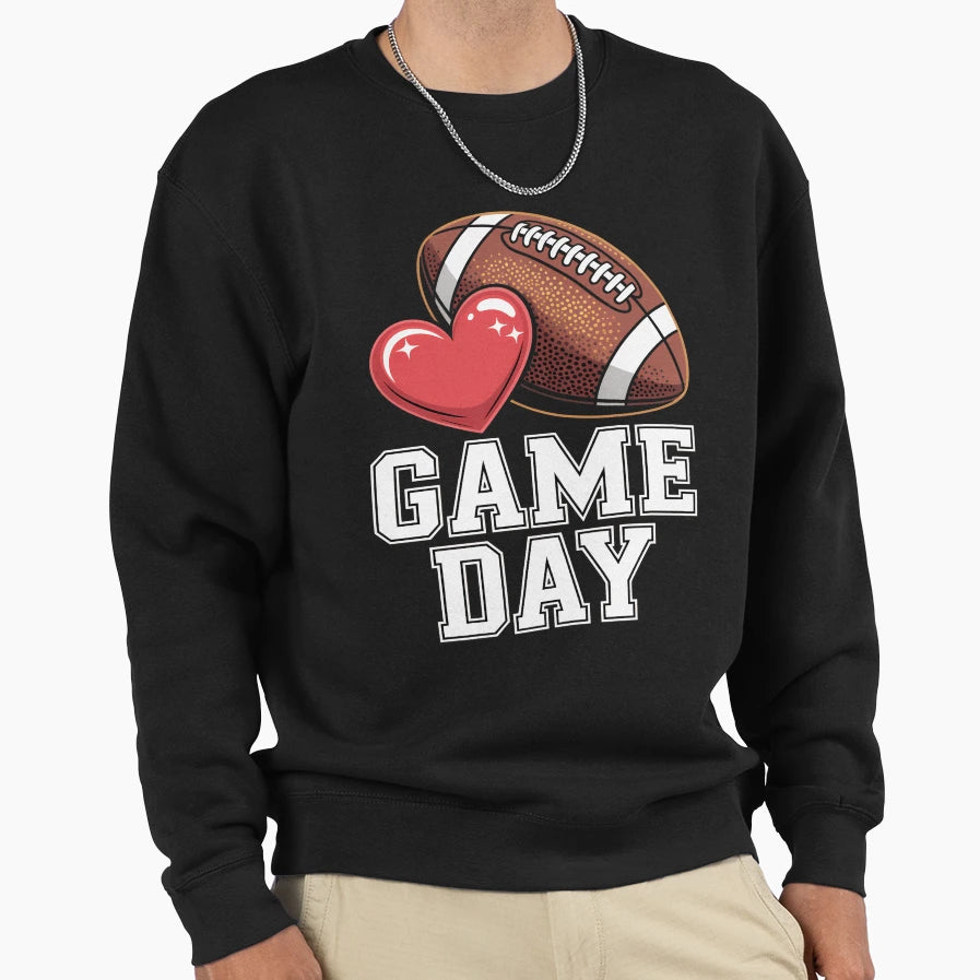 Game Day Football Sweatshirt - Trendy Graphic Unisex - T-Shirt, Sweatshirt, Hoodie