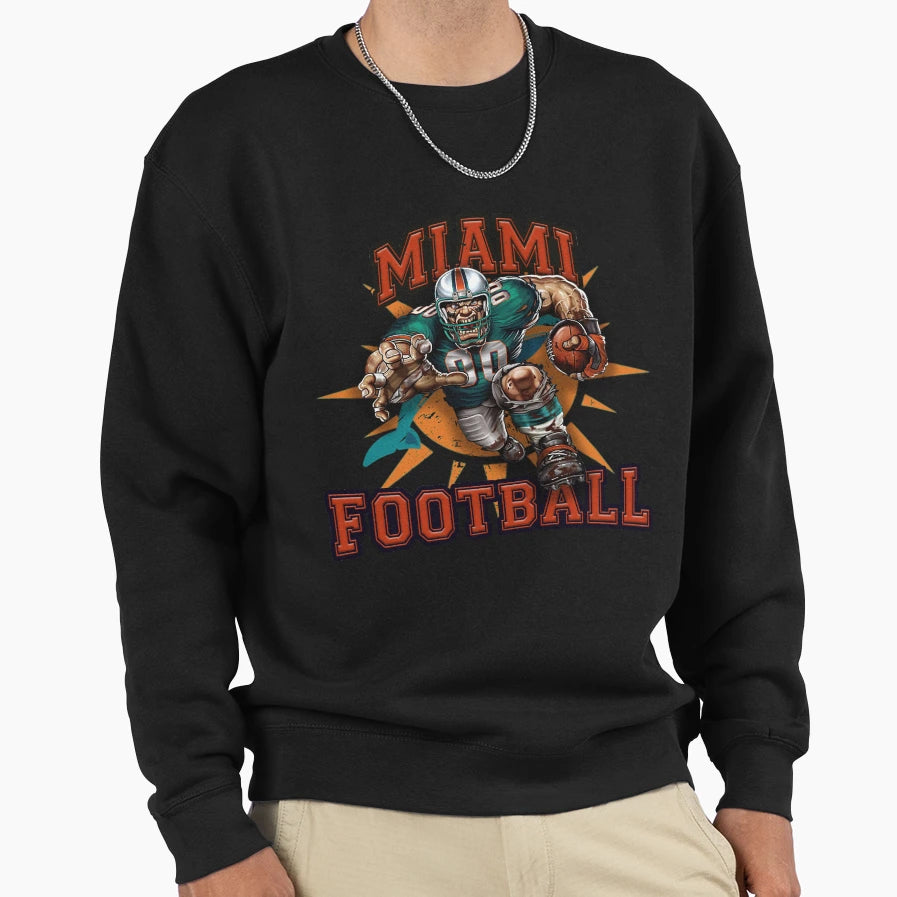 Miami Football Sweatshirt - Unique Graphic Men Women - T-Shirt, Sweatshirt, Hoodie