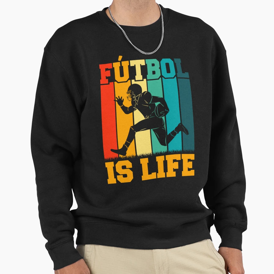 Futbol Is Life Sweatshirt - Minimalist Print for Adults - T-Shirt, Sweatshirt, Hoodie