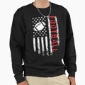 Football American Flag Us Sport Sweatshirt - Minimalist Print for Adults - T-Shirt, Sweatshirt, Hoodie