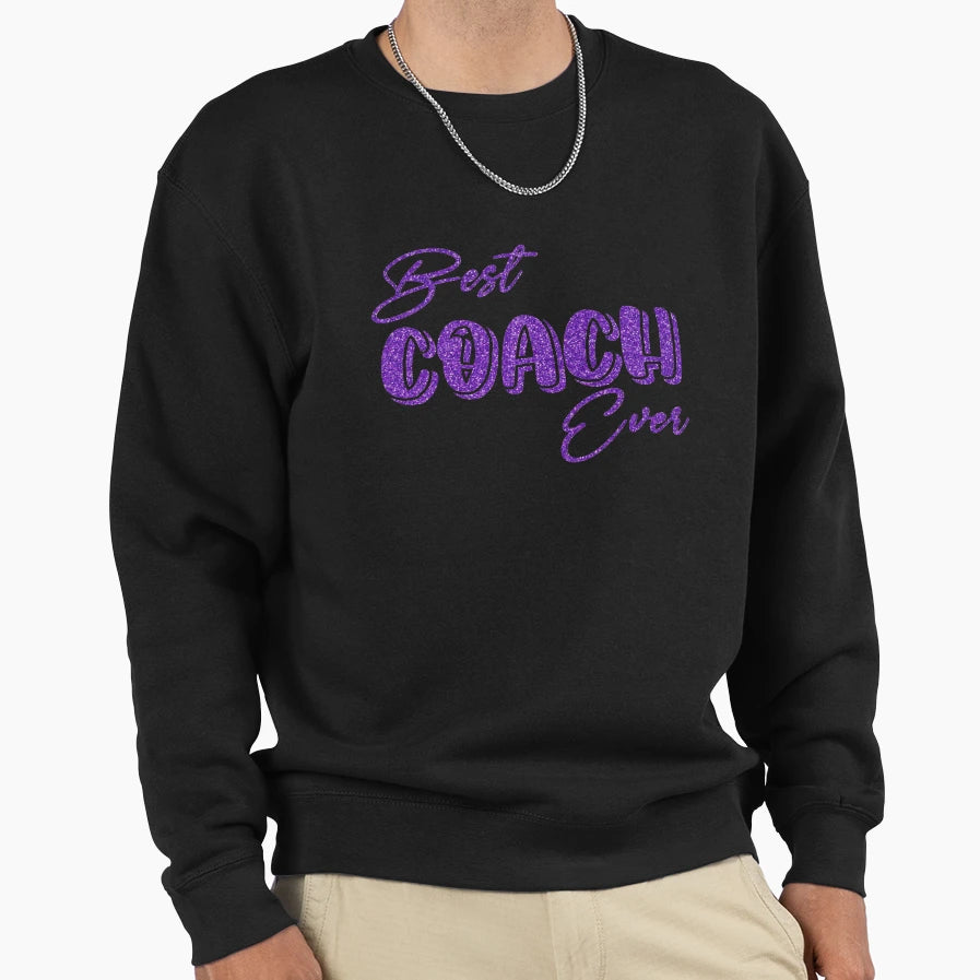 Pretty Purple Best Coach Ever Sweatshirt - Unique Graphic for Adults - T-Shirt, Sweatshirt, Hoodie