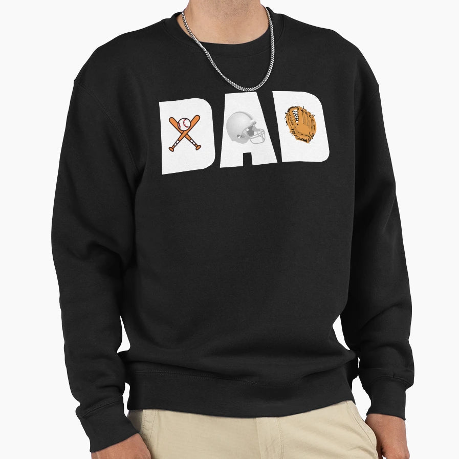 Dad Baseball Funny Dads Worlds Best T-Shirt - Trendy Graphic Men Women - T-Shirt, Sweatshirt, Hoodie