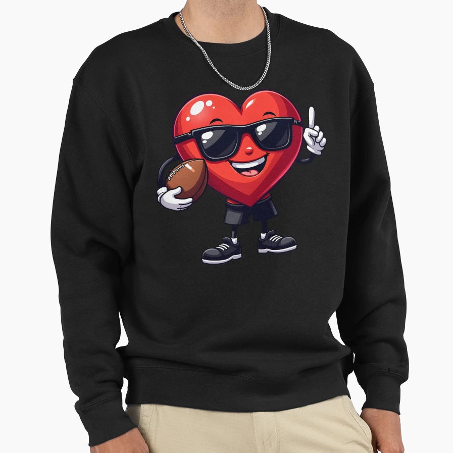 Valentines Day Heart Playing Sweatshirt - Novelty Apparel Men Women - T-Shirt, Sweatshirt, Hoodie