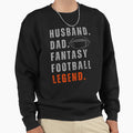 Hustband Dad Fantasy Football Sweatshirt - Minimalist Print Men Women - T-Shirt, Sweatshirt, Hoodie
