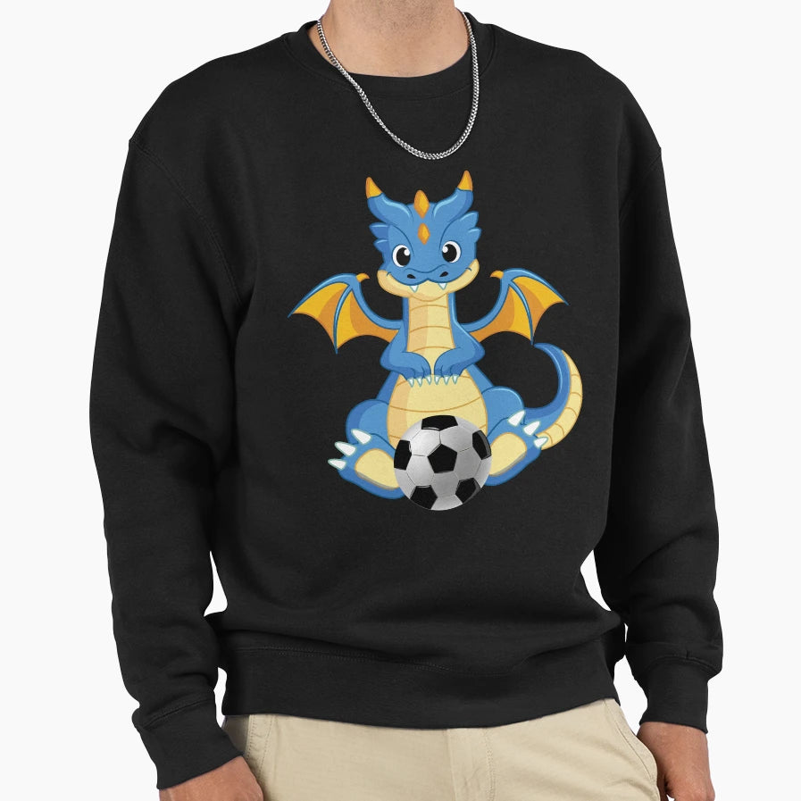 Dragon Playing Soccer Funny Good Sweatshirt - Trendy Graphic Men Women - T-Shirt, Sweatshirt, Hoodie