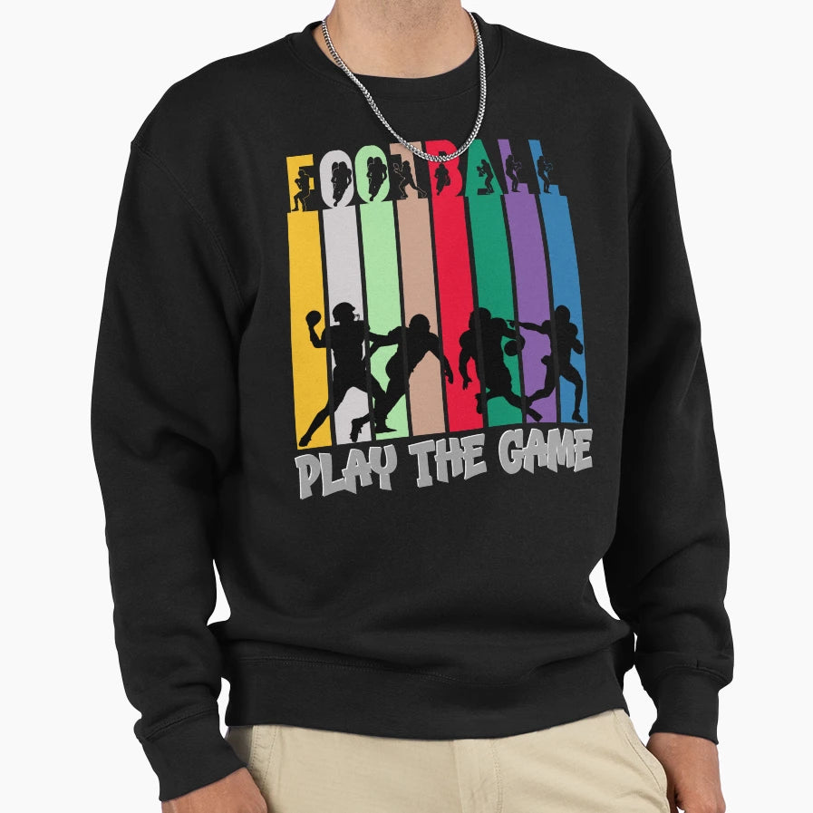 American Football Theme Play Game Sweatshirt - Trendy Graphic for Adults - T-Shirt, Sweatshirt, Hoodie