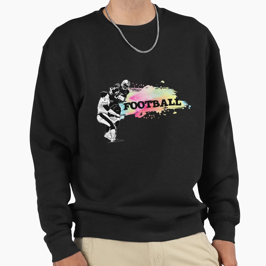 Amercian Football Quarterback Designer Sweatshirt - Graphic Print Men Women - T-Shirt, Sweatshirt, Hoodie