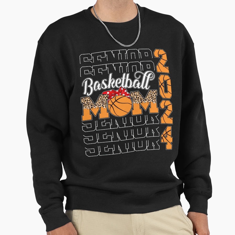 Senior Mom 2023 Basketball Class Sweatshirt - Custom Art Print Men Women - T-Shirt, Sweatshirt, Hoodie