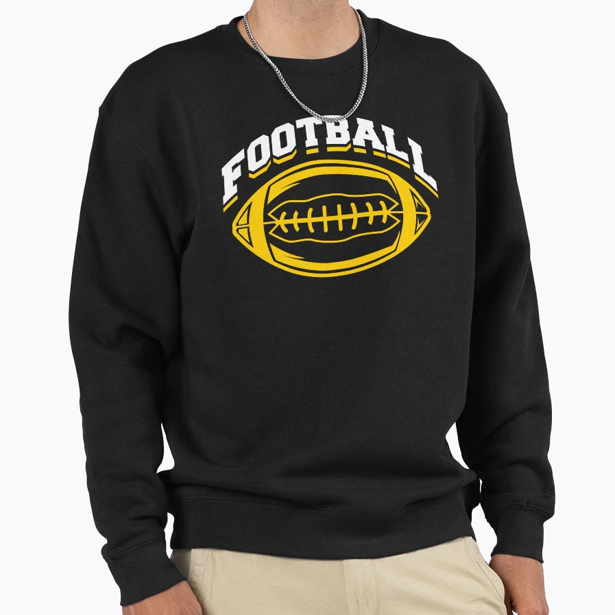 Gold Football Sweatshirt - Custom Art Print Men Women - T-Shirt, Sweatshirt, Hoodie