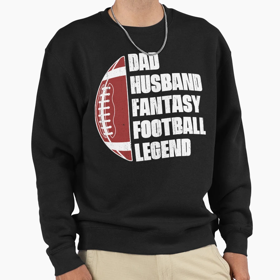 Dad Husband Fantasy Football T-Shirt - Fun Novelty Design for Adults - T-Shirt, Sweatshirt, Hoodie