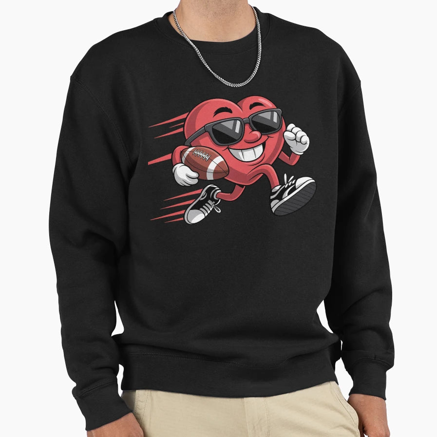 Funny Valentines Day Heart Playing Sweatshirt - Aesthetic Graphic Unisex - T-Shirt, Sweatshirt, Hoodie
