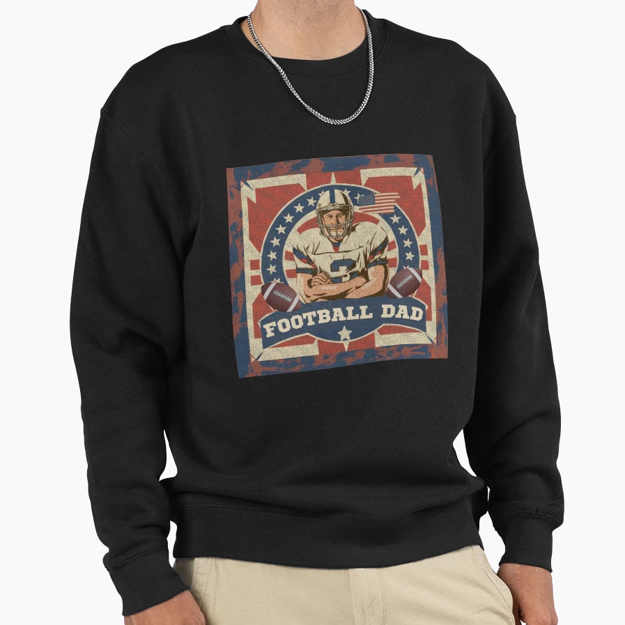 Football Dad Sweatshirt - Minimalist Print Unisex - T-Shirt, Sweatshirt, Hoodie