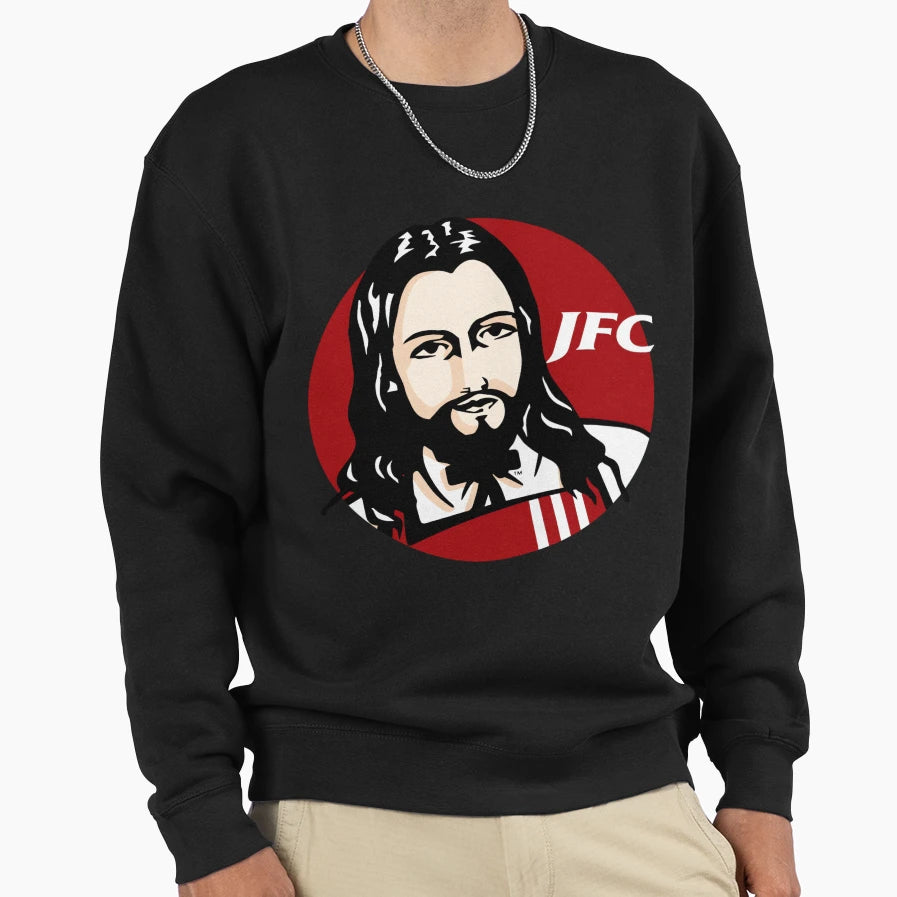Jfc Jesus Fried Chicken Sweatshirt - Custom Art Print Unisex - T-Shirt, Sweatshirt, Hoodie