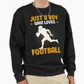 Just Who Loves Football American Sweatshirt - Trendy Graphic Unisex - T-Shirt, Sweatshirt, Hoodie