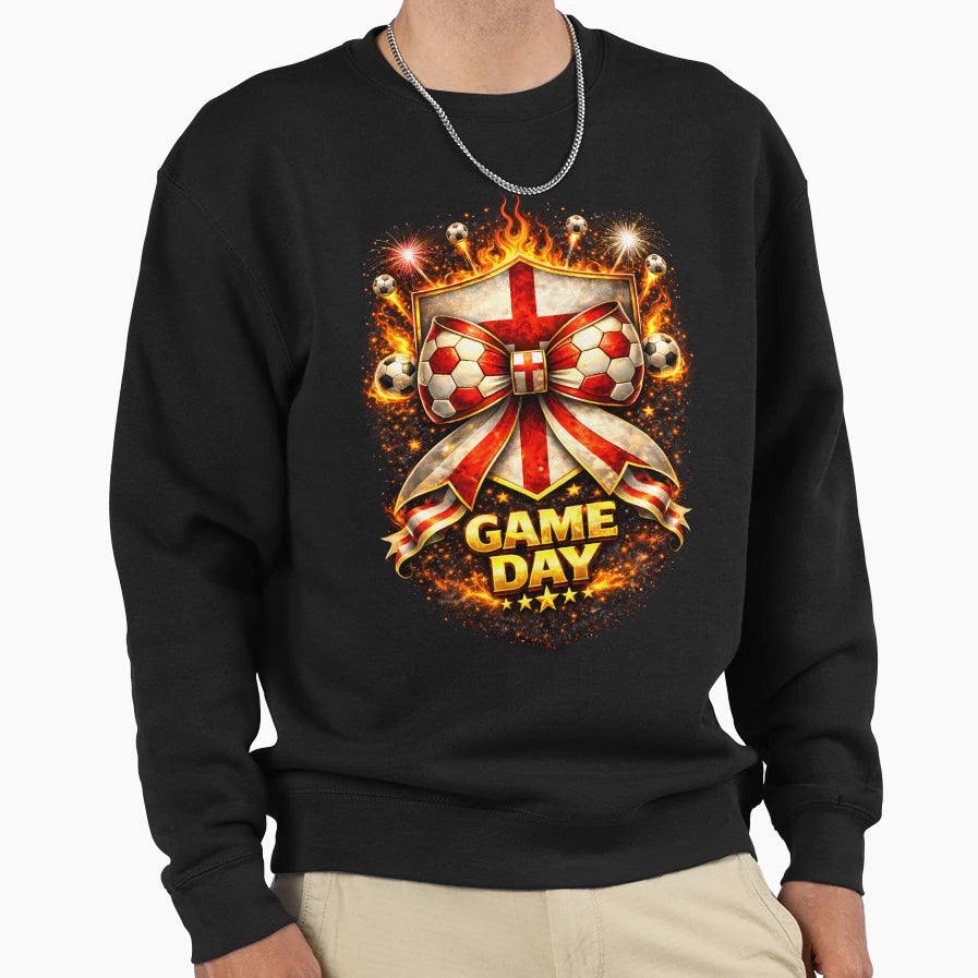 England Soccer Bow Game Day Sweatshirt - Fun Novelty Design Men Women - T-Shirt, Sweatshirt, Hoodie
