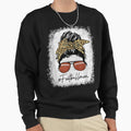 Bleached Football Mom Life Leopard And Sweatshirt - Graphic Print Unisex - T-Shirt, Sweatshirt, Hoodie