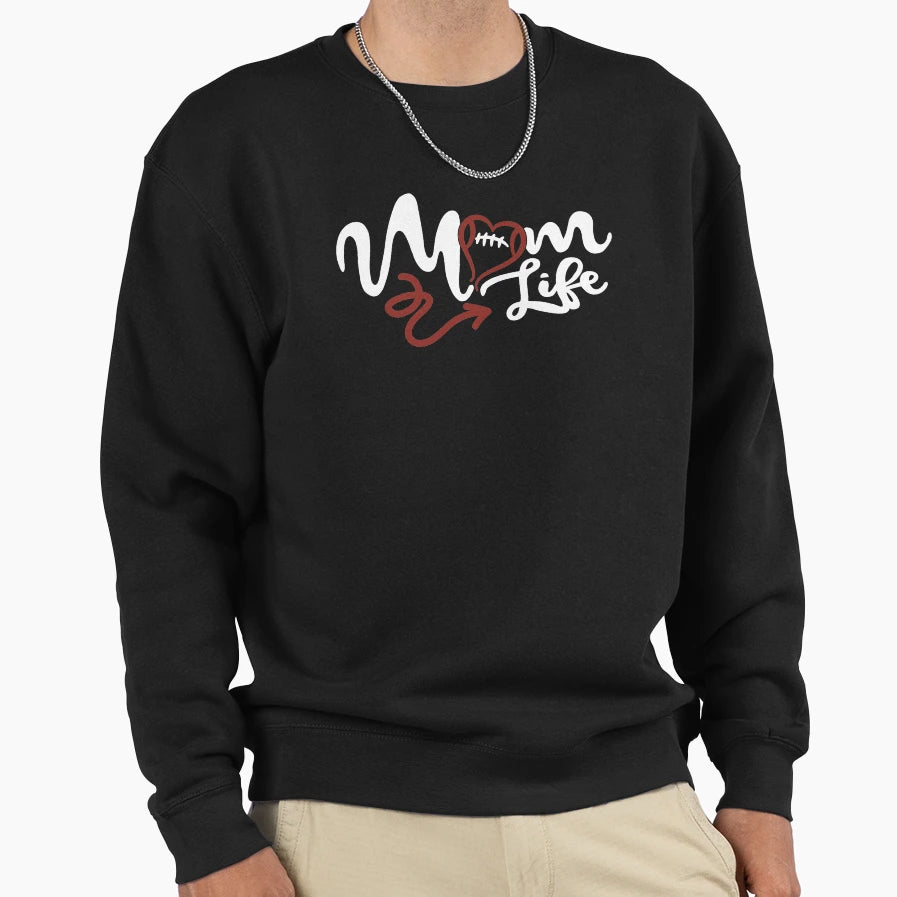Football Mom Life Novelty Momlife Sweatshirt - Casual Everyday Wear Unisex - T-Shirt, Sweatshirt, Hoodie