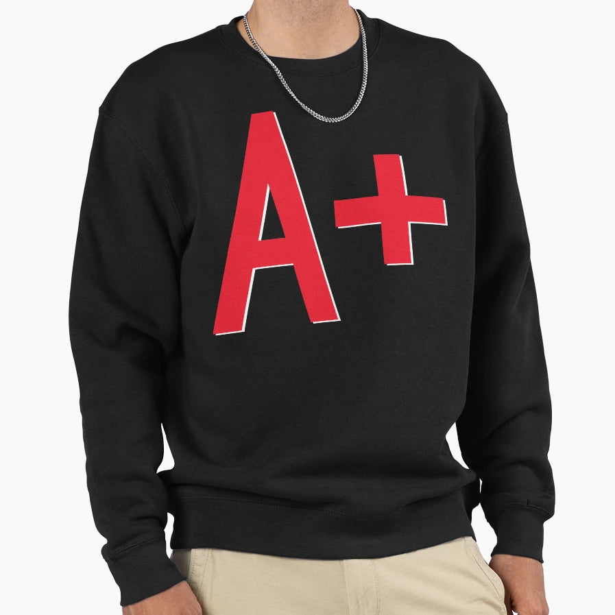 Blood Type Sweatshirt - Graphic Print for Adults - T-Shirt, Sweatshirt, Hoodie