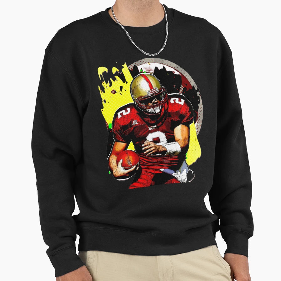 Abstract Modern Football Player Sweatshirt - Casual Everyday Wear Unisex - T-Shirt, Sweatshirt, Hoodie