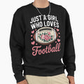 Just Who Loves American Football Flowers Sweatshirt - Trendy Graphic Unisex - T-Shirt, Sweatshirt, Hoodie