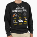 Football Things I Do My Spare Sweatshirt - Aesthetic Graphic for Adults - T-Shirt, Sweatshirt, Hoodie