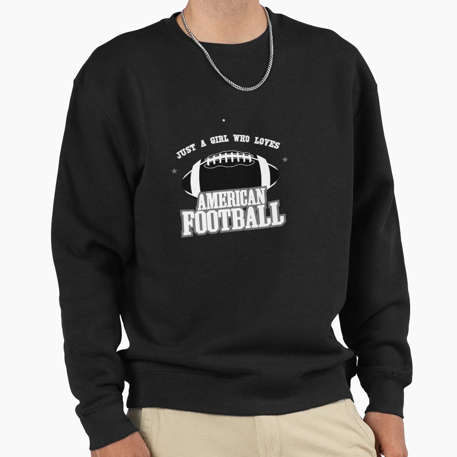 Just Who Loves Football Sweatshirt - Aesthetic Graphic Unisex - T-Shirt, Sweatshirt, Hoodie