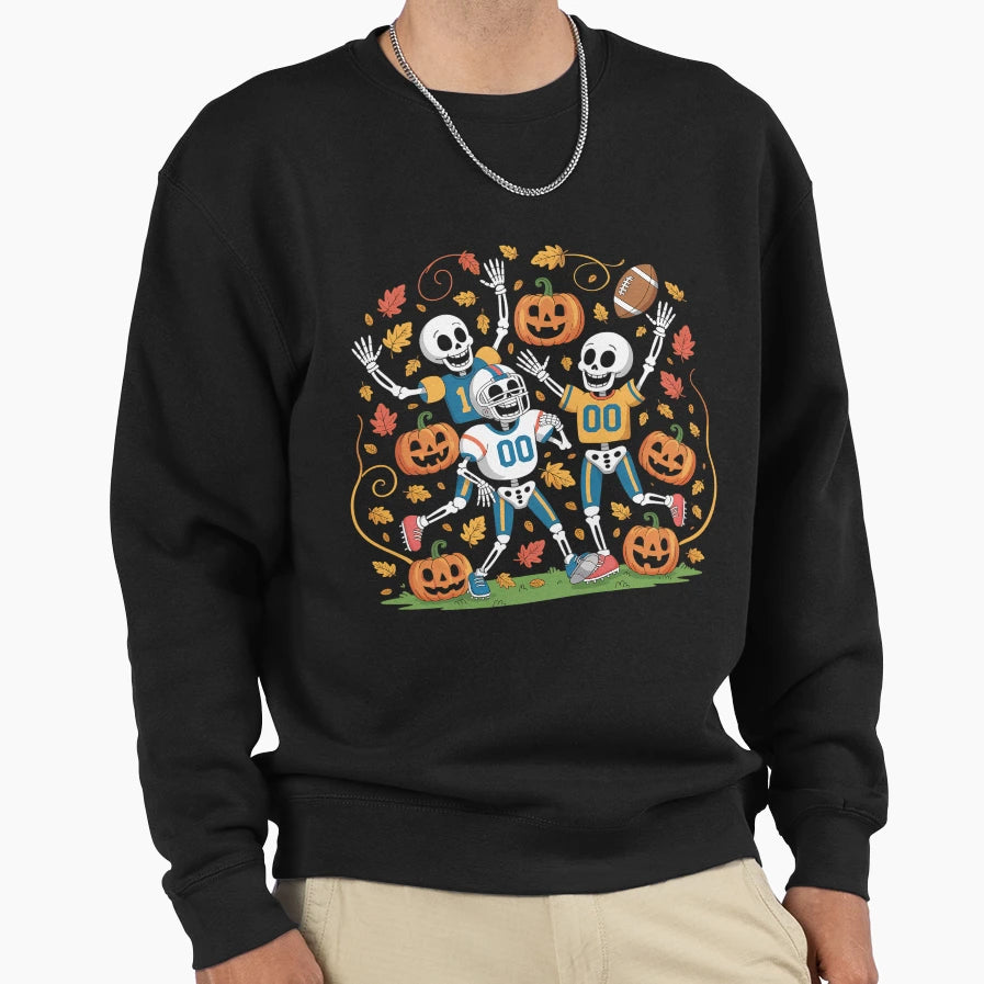 Spooky Football Game Day Halloween Sweatshirt - Unique Graphic for Adults - T-Shirt, Sweatshirt, Hoodie