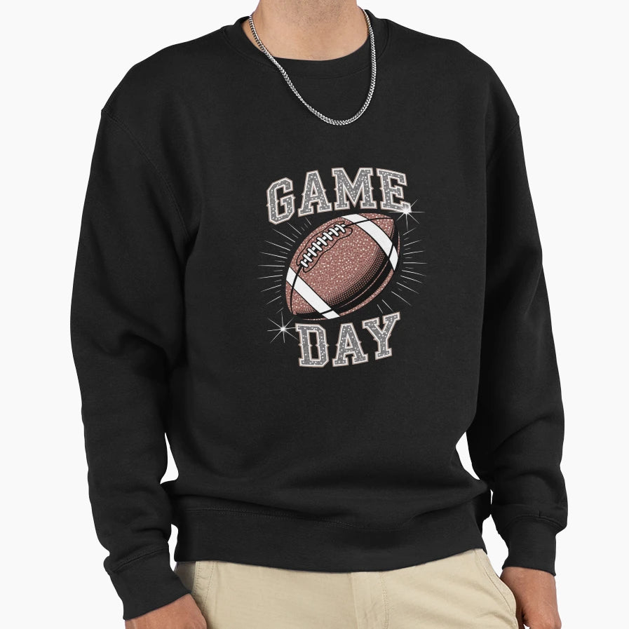 Game Day Football Bling Bling Sweatshirt - Novelty Apparel Men Women - T-Shirt, Sweatshirt, Hoodie