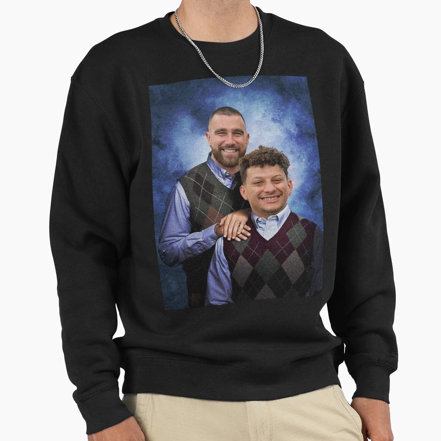 Kelce And Mahomes Stepbrothers Sweatshirt - Unique Graphic Unisex - T-Shirt, Sweatshirt, Hoodie