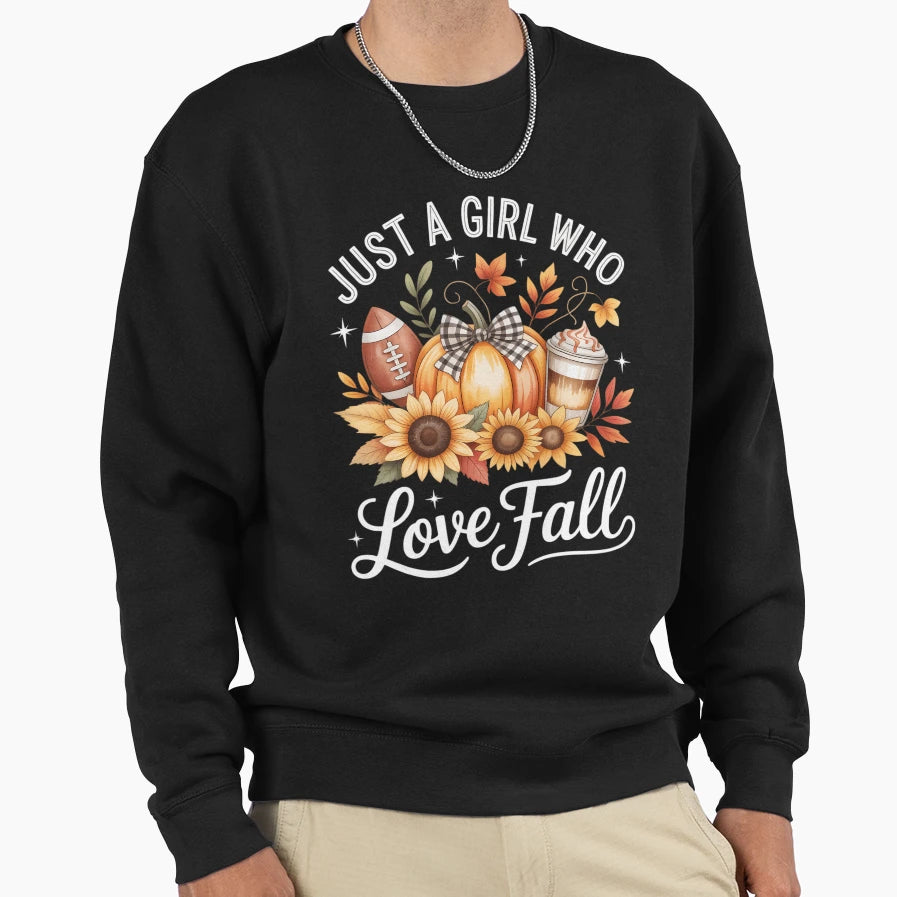 Just Who Love Fall Pumpkin Usa Sweatshirt - Unique Graphic Men Women - T-Shirt, Sweatshirt, Hoodie
