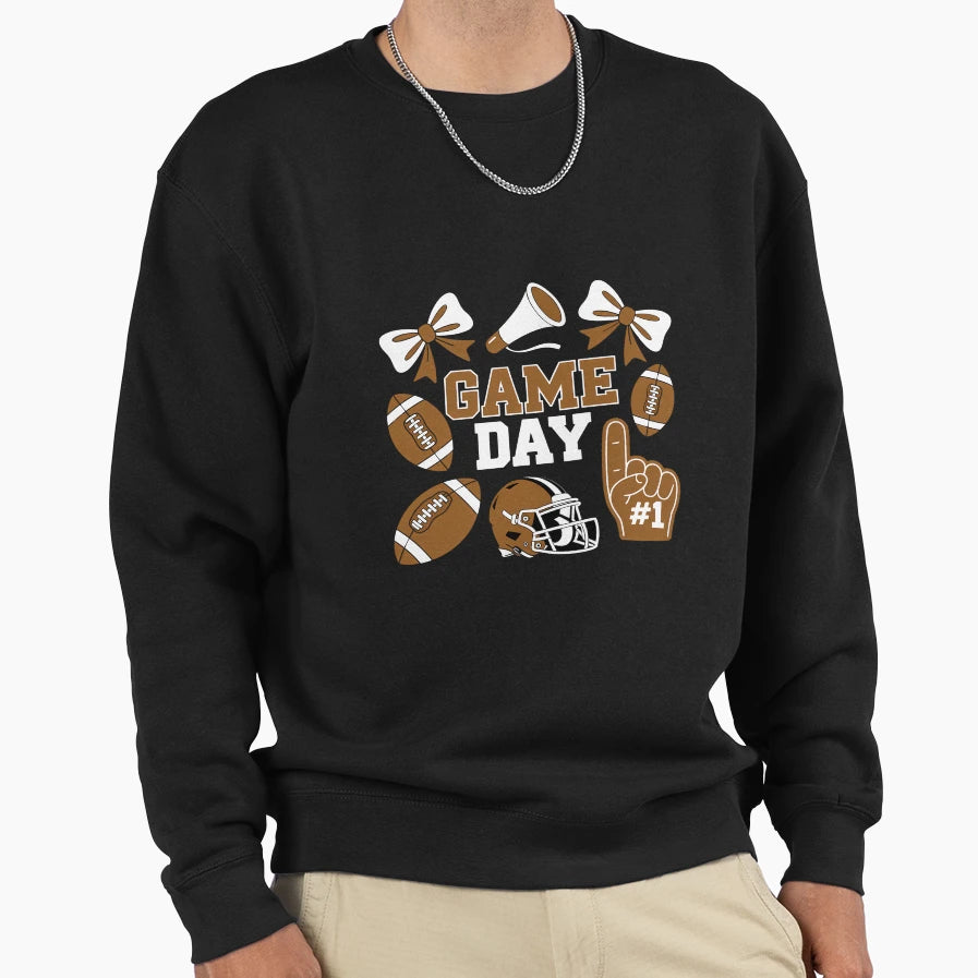 Coquette Bow Football Lover Game Sweatshirt - Novelty Apparel for Adults - T-Shirt, Sweatshirt, Hoodie