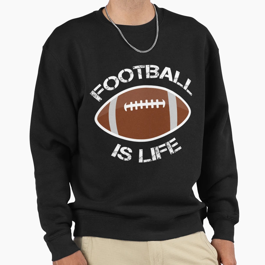 Football Is Life Gift Player T-Shirt - Casual Everyday Wear for Adults - T-Shirt, Sweatshirt, Hoodie