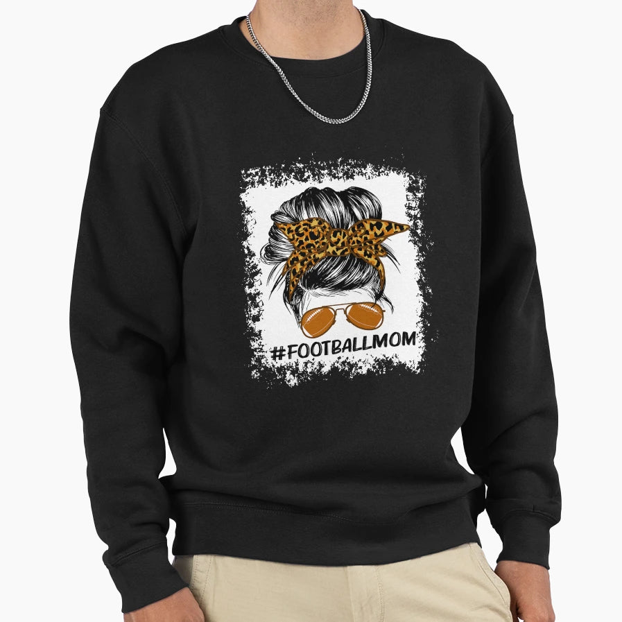 Bleached Ameircan Football Leopard Sweatshirt - Streetwear Style Unisex - T-Shirt, Sweatshirt, Hoodie
