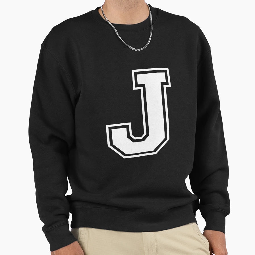 Letter J Sweatshirt - Novelty Apparel for Adults - T-Shirt, Sweatshirt, Hoodie