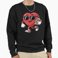 Heart American Football Valentines Sweatshirt - Novelty Apparel Men Women - T-Shirt, Sweatshirt, Hoodie