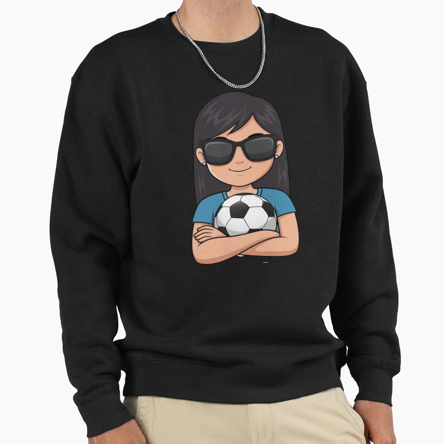 Soccer Holding Soccer Ball Soccer Sweatshirt - Novelty Apparel Unisex - T-Shirt, Sweatshirt, Hoodie