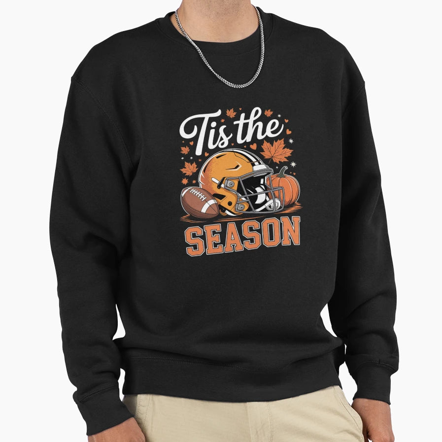 Thanksgiving Tis Season Football Sweatshirt - Graphic Print Unisex - T-Shirt, Sweatshirt, Hoodie