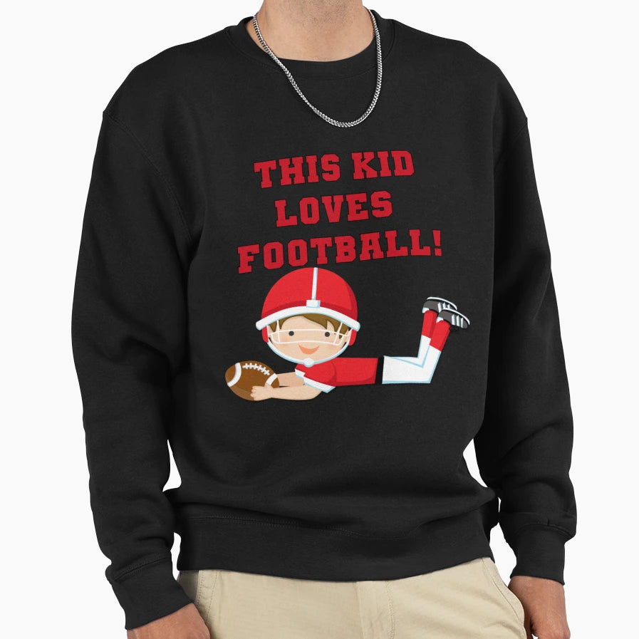 Football Player This Loves Football T-Shirt - Minimalist Print for Adults - T-Shirt, Sweatshirt, Hoodie