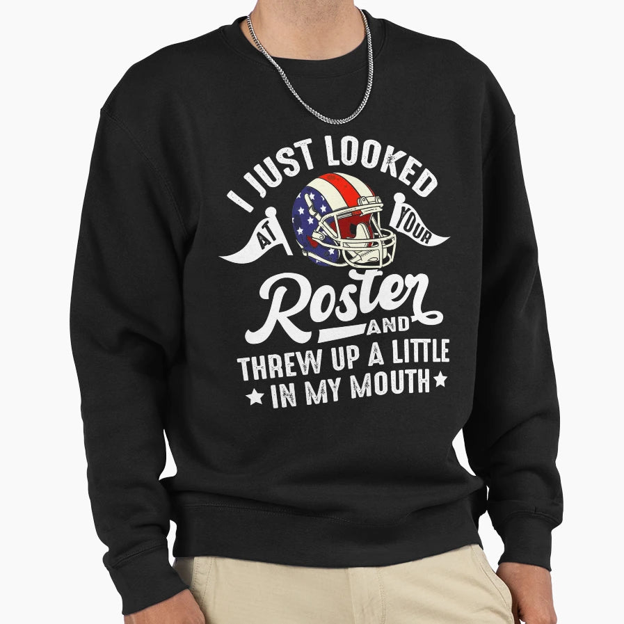 Funny Fantasy Football Threw Up Sweatshirt - Trendy Graphic Men Women - T-Shirt, Sweatshirt, Hoodie