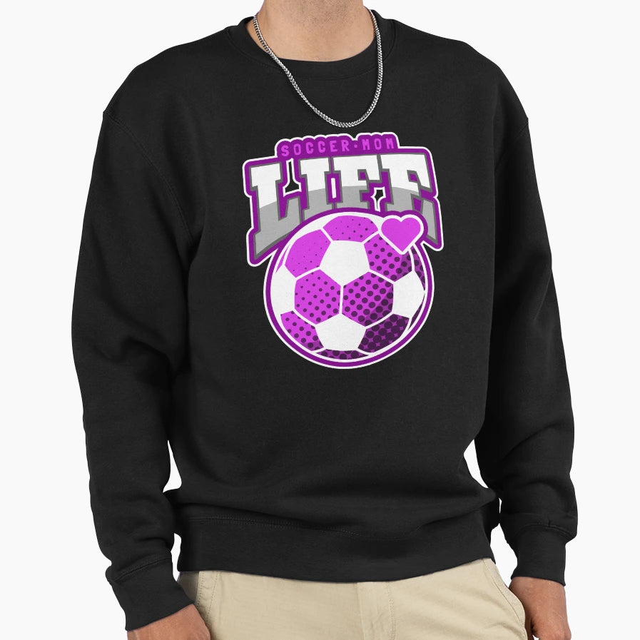 Copy Soccer Mom Life Heart Mothers Sweatshirt - Aesthetic Graphic Unisex - T-Shirt, Sweatshirt, Hoodie