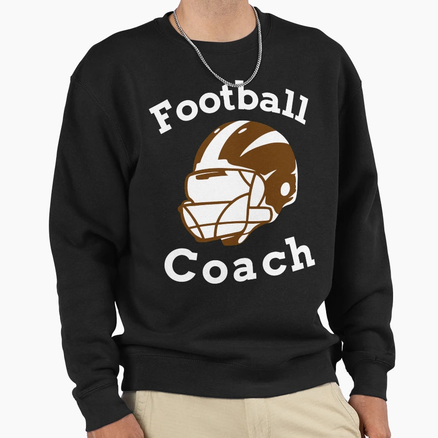 American Football Coach Helmet Sweatshirt - Fun Novelty Design Unisex - T-Shirt, Sweatshirt, Hoodie