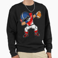 Dabbing Football Player American Sweatshirt - Unique Graphic Men Women - T-Shirt, Sweatshirt, Hoodie