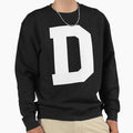 Alphabet White D Sports Letter D Sweatshirt - Minimalist Print Unisex - T-Shirt, Sweatshirt, Hoodie