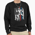 American Football Player Us Flag Sweatshirt - Unique Graphic Men Women - T-Shirt, Sweatshirt, Hoodie