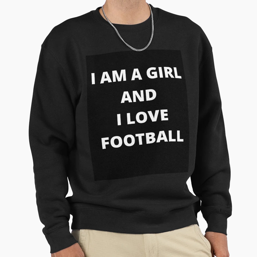 I Am And I Love Football T-Shirt - Minimalist Print Men Women - T-Shirt, Sweatshirt, Hoodie