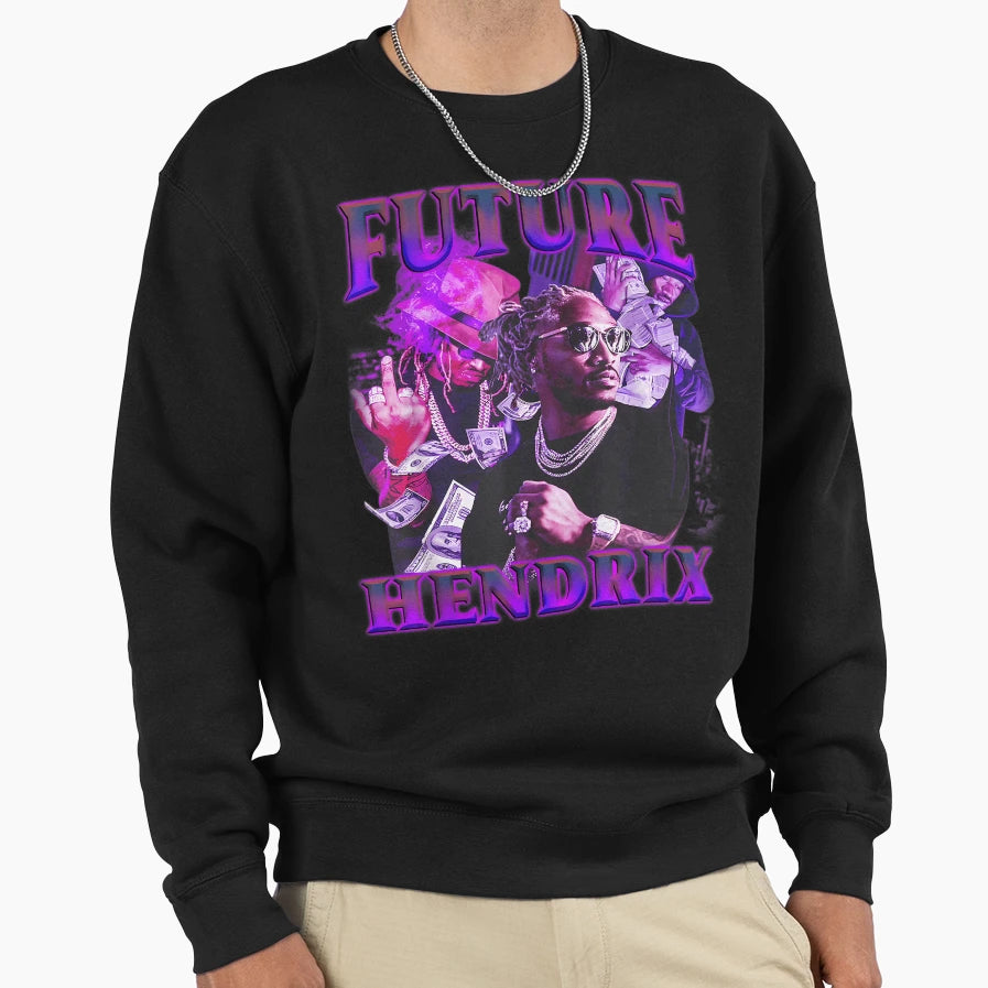 Future Hendrix Rapper Legend 80S Sweatshirt - Aesthetic Graphic Men Women - T-Shirt, Sweatshirt, Hoodie