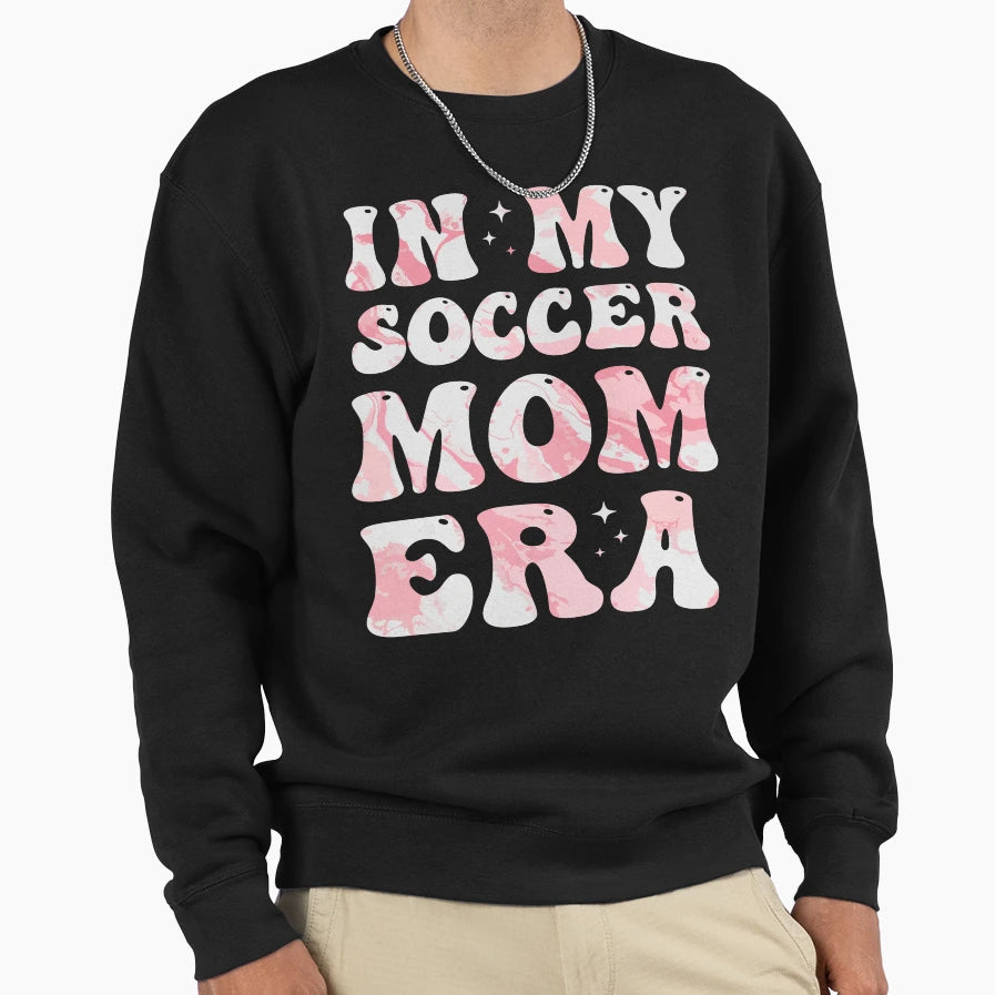 My Soccer Mom Era Colorful Soccer Sweatshirt - Aesthetic Graphic Unisex - T-Shirt, Sweatshirt, Hoodie